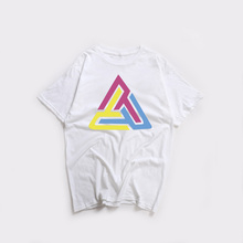 New Summer Man'S T Shirt Brand  BLACK PYRAMID Hip Hop T-Shirt Men Cotton Colorful Triangle Print Chris Brown Hip Hop Tees Tops 2024 - buy cheap