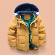 Jaqueta de inverno para o menino e meninas 2018 outono inverno novas crianças com capuz parkas crianças outwear quente roupas do bebê da criança casacos 2024 - compre barato