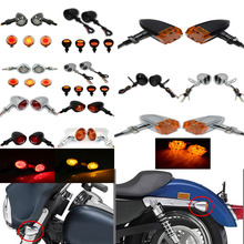 Different styles Universal Motorcycle Turn Signal Light Bullet Lights LED Running Brake Indicator Stop Light Lamp + Mount Bracke 2024 - buy cheap