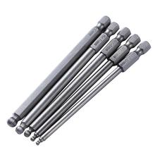 Drill bits 5pcs steel magnetic ball screwdriver hex hexagon head ball end 2.5mm 5mm 6mm 4mm 3mm bar 2024 - buy cheap