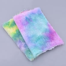 21X29cm A4 Rainbow Color PV Fur Flocking Fabric For Bags Bows DIY Decoration Homework Sewing Material Accessories 2024 - buy cheap