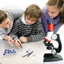 Hot Selling  Educational Microscope Kit Lab LED 100X-1200X Home School Educational Toy Gift For Kids Boys 88 2024 - buy cheap