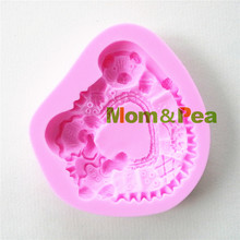 Mom & Pea-molde de silicona en forma de oso para Decoración de Pastel, Fondant, 3D, grado alimenticio, 0865, Envío Gratis 2024 - compra barato