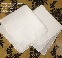 Conjunto de 60 lenços femininos de algodão, lenço com bordas de vieira bordadas, coração doce, 12x12 polegadas 2024 - compre barato