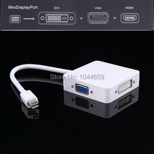 Кабель-переходник 3 в 1 с Mini displayport DP Thunderbolt на DVI VGA HDMI Для iMac Mac Mini Pro Air Book на монитор тв 2024 - купить недорого