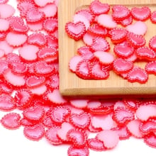 2000pcs 10mm Heart Shape Flatback Half Pearls Rhinestone For Nail Art Cellphone DIY Jewelry Crafts Decorations 2024 - buy cheap