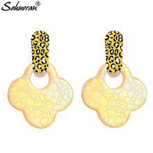 Sehuoran Women Oorbellen Drop Earrings For Woman Leather earrings Big Earings Fashion Jewelry Earring 2024 - buy cheap