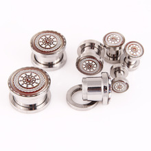 Expansor de túnel de carne, tapones para los oídos de acero inoxidable, para el cuerpo, Tragus, Piercing, joyería, 1pr 2024 - compra barato