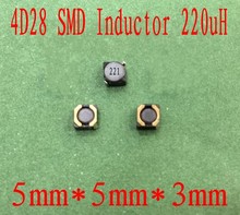1000pcs/lot SMD Power Inductors 220UH 4D28 Shielded Inductor 5*5*3mm CDRH 4D28 221 High Quality 2024 - buy cheap