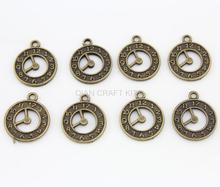 10 pcs clock pendant antique bronze silver mix color zinc alloy  pendant, charm, drops for diy 18mm lead and nickle free 2024 - buy cheap