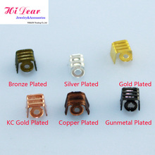 6*13mm Gold/Silver/Rhodium/Bronze Plated Cord Rope Crimp Ends Bead Connectors DIY Findings Accessory For Women Girls 2024 - buy cheap