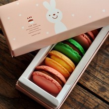 Free shipping lovely pink rabbit macaron box chocolate box cake biscuit boxes exquisite packing decoration 2024 - buy cheap