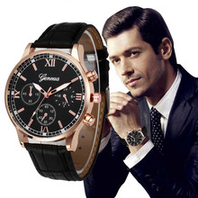 Men Retro Design Leather Band Watch Business Simplicity Roman Numerals Dial Watch The Man Gift ClockAnalog Alloy Quartz Watch #S 2024 - buy cheap