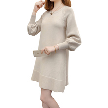 New Fashion 2021 Women Autumn Winter Long Sweater Pullovers Dress Casual Warm Female Knitted Sweaters Pullover Lady 2024 - buy cheap