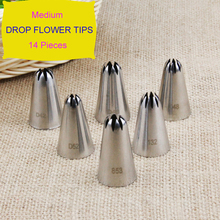 Medium Drop Flower Tips Stainless Steel Icing Piping Nozzles Cake Decorating Pastry Tip Sets Cupcake Tools Bakeware 2024 - buy cheap