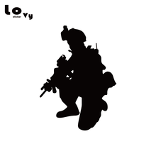 Soldier Silhouette Vinyl Vinyl Car Sticker / Decal for Car Truck Windows Door Body Decoration  CA0399 2024 - buy cheap