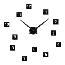 Reloj de pared de cuarzo para sala de estar, nuevo accesorio decorativo de gran tamaño, bricolaje, con pegatina de papel, para Europa, 2017 2024 - compra barato