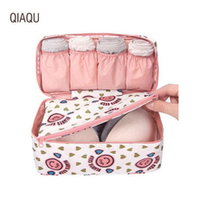 QIAQU Женская Многофункциональная портативная сумка для хранения нижнего белья, органайзер для бюстгальтера, высокое качество, сумка для макияжа, аксессуары для путешествий 2024 - купить недорого