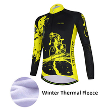 Aogda Black Winter Thermal Fleece Cycling Jersey Mtb Shirt Long Sleeve Bicycle Bike Clothing Outdoor Maillot Cycliste 2024 - buy cheap