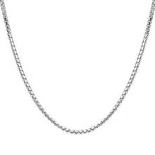 1.4 MM Box Chain Necklace Pendant Chain 60 cm Long Silver Plated Chain with Spring Clasp Women Jewelry Accessories 2024 - buy cheap