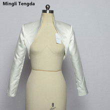 Long Sleeve Wedding Bolero Wedding Accessory White/Black Jacket Bridal Coat Wraps  Wedding Jacket for Bride Mingli Tengda 2024 - buy cheap