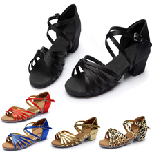 Zapatos de baile latino para niñas y mujeres, calzado de salón de Tango, Salsa, de alta calidad, venta al por mayor, C02D 2024 - compra barato