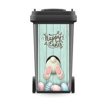 DIY Creative 3D Rubbish Bin Sticker Happy Easter Art Wall Mural Wall Print Decal Removable self adhesive Kitchen Accessories 2024 - buy cheap