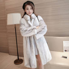 Real fur coat women high end quality natural cross mink fur jacket winter thick warm fur free shipping New Phoenix 1215B 2024 - buy cheap