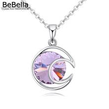 BeBella moon and медальон в форме солнца ожерелье с кристаллами Сваровски для женщин и девушек Рождественский подарок 2024 - купить недорого