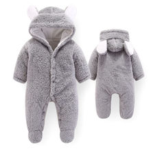 Macacão para bebês meninas com manga longa, roupas para bebês recém-nascidos de algodão, urso de malha de inverno 2024 - compre barato