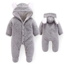 Newborn Girl Baby Clothing Toddler Boy Baby Clothing Romper Winter Cotton Fleece Bear Long Sleeve Jumpsuit New Born Baby Clothes 2024 - buy cheap