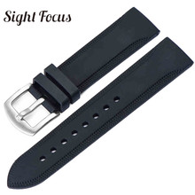 20mm 24mm Silicone Rubber Watchband for Tissot Seiko Black Universal Strap Wrist Belt Bracelet Sport Rubber Band Reloj Hombres 2024 - buy cheap