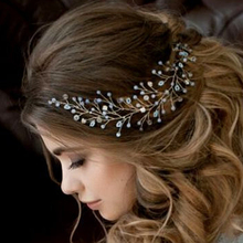 Women Hairband Beaded Bridal Head Piece Handmade Silver Gold And Pearl Hair Vine For Bridesmaid Wedding Hair Accessories 2024 - buy cheap