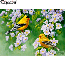 Pintura de desenho quadrado/broca redonda 5d faça você mesmo pintura de "pássaros e flores" bordado ponto de cruz decoração de strass a12596 2024 - compre barato