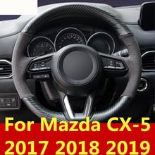 For Mazda CX-5 CX5 CX 5 2017 2018 2019 Steering Wheel Covers soft Leather braid on the steering-wheel Car Interior accessories 2024 - buy cheap
