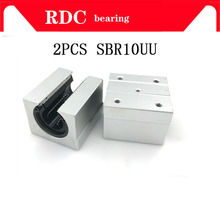 2pcs SBR10UU aluminum block 10mm High quality Linear motion ball bearing slide block match use SBR10 10mm linear guide rail 2024 - buy cheap