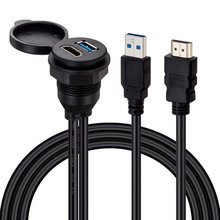 Удлинитель для автомобильного крепления с 2 портами USB 3,0 HDMI 2024 - купить недорого
