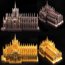 Italy Duomo di Milano World's Great Architectures 3D Puzzle Metal Model Kits, 255 Pieces,DIY 3D Laser Cut Building Jigsaw Toys 2024 - buy cheap