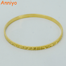 Anniyo 6.1cm Bangle for Women Gold Color Round Bangle Ethiopia Charm Bracelet Africa Wedding/Arab Jewelry/Nigeria #009402 2024 - buy cheap