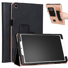 Cowhide Leather Stand Magnet Smart Cover Hand Strap Funda Capa Coque Case For Xiaomi MiPad 4 Plus Mi Pad4 Pad 4 Plus +Film +Pen 2024 - buy cheap