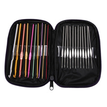 22Pcs/Set Crochet Hook Set Aluminum Knitting Needles Knit Weave Craft with Bag DIY Craft Multi-Colour Crochet Hooks 2024 - buy cheap