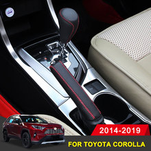 For Toyota Corolla RAV4 2014 2015 2016 2017 2018 2019 Cow Leather Car Gear Shift Knob Handbrake Grips Cover Case Sleeve Styling 2024 - buy cheap