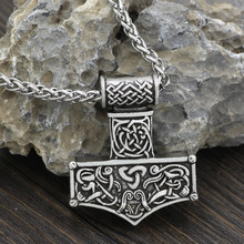 Viking  Large Thor Hammer Mjolnir Amulet Pendant Necklace Thor's Hammer  Pendant Necklace  With Gift Bag 2024 - buy cheap
