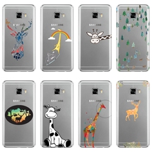 TPU Back Cover For Samsung Galaxy C5 C7 C8 Soft Silicone Funny Cute Deer Giraffe Case For Samsung Galaxy C5 C7 C9 Pro Phone Case 2024 - buy cheap