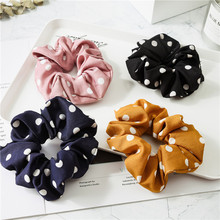 New arrival Fashion women lovely winter dot print Hair bands cute hair scrunchies girl's hair Tie Accessories Ponytail Holder 2024 - buy cheap