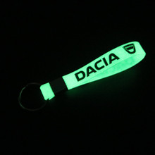 Excellent Luminous Silicone Emblem Badge Car Key Ring for Dacia Duster Logan Sandero Dokker Car Styling Auto Accessorie 2024 - buy cheap