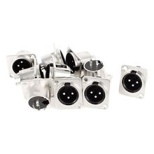 10 x XLR Male Chassis Panel Mount Socket 3 Pin Audio Studio Connector 2024 - buy cheap