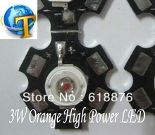 10pcs 3W Orange High Power LED Light Bead Emitter 600-610nm with 20mm Star Base 2024 - buy cheap
