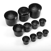 12pçs 10-35mm de diâmetro interno, preto, mesa de cadeira de móveis redonda, pernas de mesa, capas de borracha para pés, protetores de chão, boné 2024 - compre barato