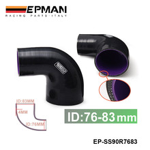 EPMAN - EPMAN 3-3,25 дюйма 76 мм-83 мм 4-слойный силиконовый шланг 90 градусов для VW GOLF MK5 MKV FSI 2,0 T 2024 - купить недорого